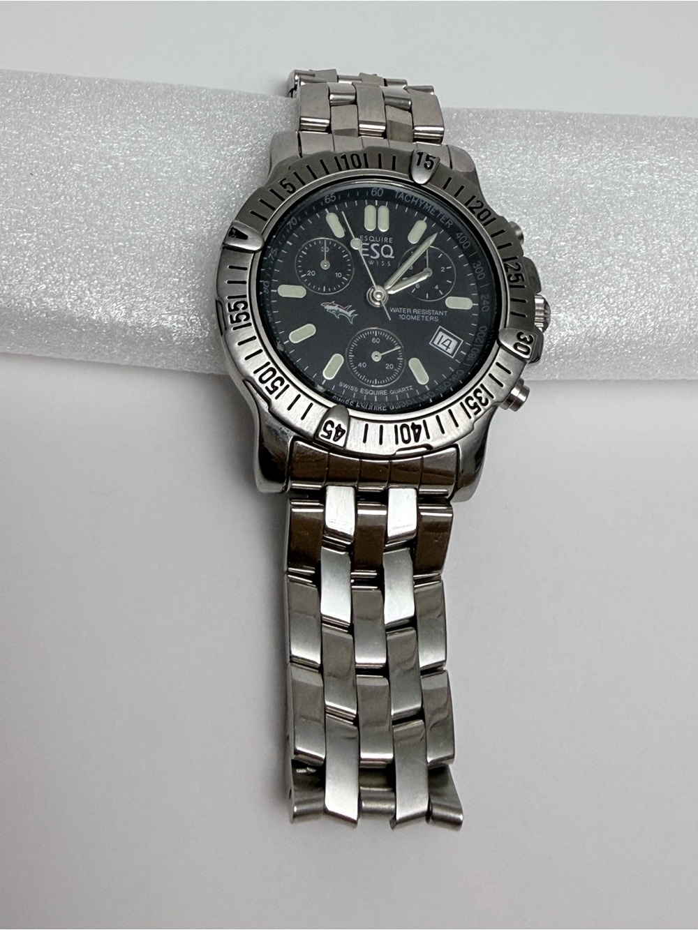 ⁠ESQ Esquire by Movado 300390A Black Dial Chronograph Watch NWOT⁠